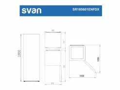 Frigorífico Svan SR185601ENFDX 359L No Frost E inox 185 cm^ New