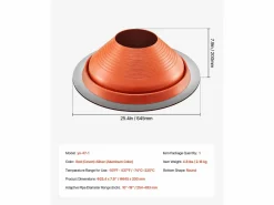 Fuelle de Solapa de Tubo SucceBuy de Techo en Silicona Roja para Tubo de 25 a 48cm Alta Temperatura^ Hot