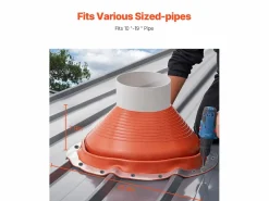 Fuelle de Solapa de Tubo SucceBuy de Techo en Silicona Roja para Tubo de 25 a 48cm Alta Temperatura^ Hot