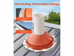 Fuelle de Solapa de Tubo SucceBuy de Techo en Silicona Roja para Tubo de 25 a 48cm Alta Temperatura^ Hot