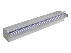 Accesorio Piscina|Fuente cascada rectangular LED para piscina acero inoxidable 60 cm ES812401