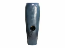 Fuente Agua|Fuente de agua de pared de cristal y poliresina, diseño elegante, color turquesa, para uso interior y exterior (29x34,5x98cm)