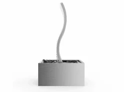 Fuente de exterior con forma de ola en acero inoxidable, An. 60 x Alt. 110 cm, , ONDARA^MYLIA New