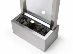 Fuente de exterior de acero inoxidable y cristal - Alt. 108 cm - - PANGA^MYLIA Best
