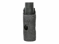 Merax Fuente de jardín para jardín y patio - 34,5 x 34,5 x 100,5 cm - con LED + bomba de agua - Resina - Gris New