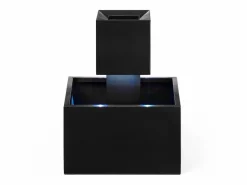 MYLIA Fuente exterior de acero inoxidable con LED - Alt. 65 cm - Plateado - CARDINA Negro Hot