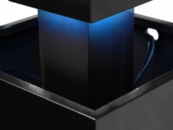 MYLIA Fuente exterior de acero inoxidable con LED - Alt. 65 cm - Plateado - CARDINA Negro Hot