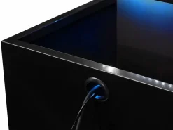 MYLIA Fuente exterior de acero inoxidable con LED - Alt. 65 cm - Plateado - CARDINA Negro Hot