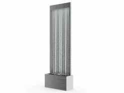 Fuente exterior de acero inoxidable y vidrio con LED, L. Alt. 183 cm, , PANGA^MYLIA Discount
