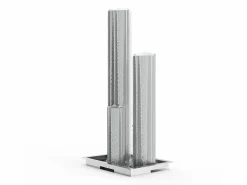 Fuente exterior de acero inoxidable - 3 columnas - An. 49 x Alt. 98 cm - - PAMORA^MYLIA Hot