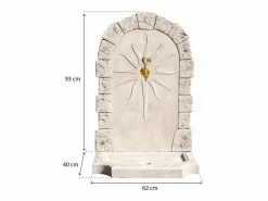 Fuente mural de piedra reconstituida "Calypso" con grifo de latón - Ideal para la decoración de su jardín^Habitat et jardin Sale