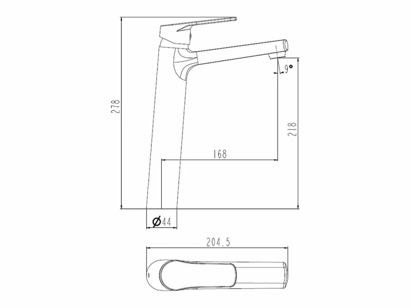 Full mezclador alto lavabo^Essebagno Outlet