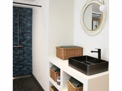 Essebagno Full mezclador alto lavabo mate Negro Sale