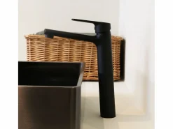Essebagno Full mezclador alto lavabo mate Negro Sale