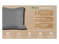 Funda de almohada de algodón 50x75 cm PERCALE^Soleil d'ocre Sale