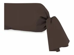 Funda de almohada de algodón 57 hilos 45x135 cm LISO castaño^Soleil d'ocre New