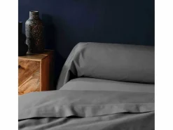 Promo Linge Funda De Travesaño|Funda de Almohada "Lina" 85x185cm 100% Algodón Antracita Certificado Oeko-TEX