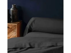 Promo Linge Funda de Almohada "Lina" 85x185cm 100% Algodón Certificado Oeko-TEX Negro New