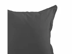 Funda de almohada lisa de algodón Gris Hot