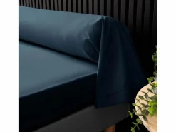 Promo Linge Funda de Almohada "Percaline" 85x185cm Noche de Algodón Percal Certificado Oeko-Tex Azul Online