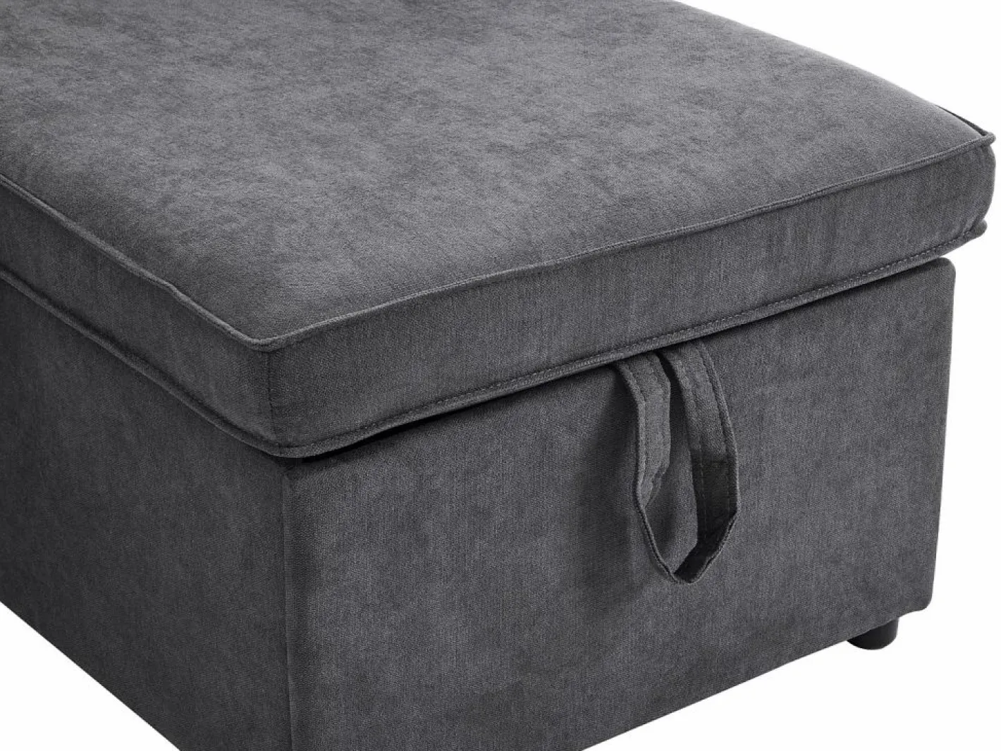 Fusio Primavera-Verano - Sofá Cama Angular 3 Plazas, Modular, Tela de Lino con Reposabrazos Portavasos - Ideal para Salón y Estancia^ Clearance