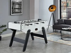 Vente-unique Futbolín de MDF - Ancho 153 x Prof. 77.6 x Alt. 96 cm - SUAREZ Blanco Online