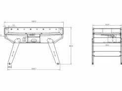 Futbolín con monedero de MDF - Ancho 153 x Prof. 77.6 x Alt. 96 cm - HENRY^Vente-unique Hot