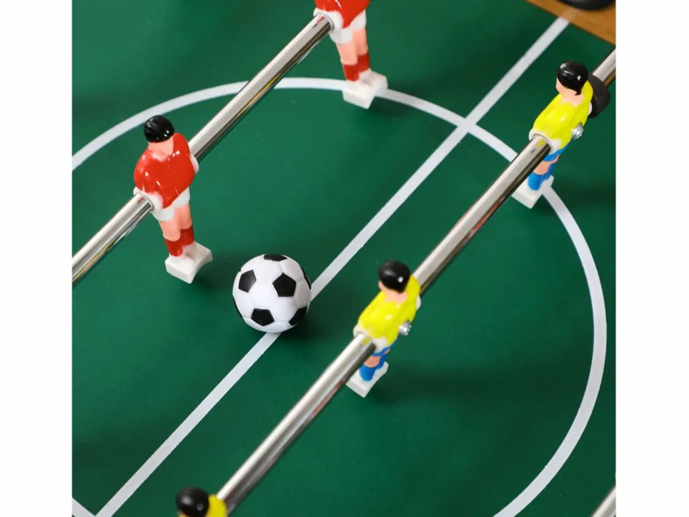 Homcom Futbolín|Futbolín de mesa madera natural 69x37x70 cm