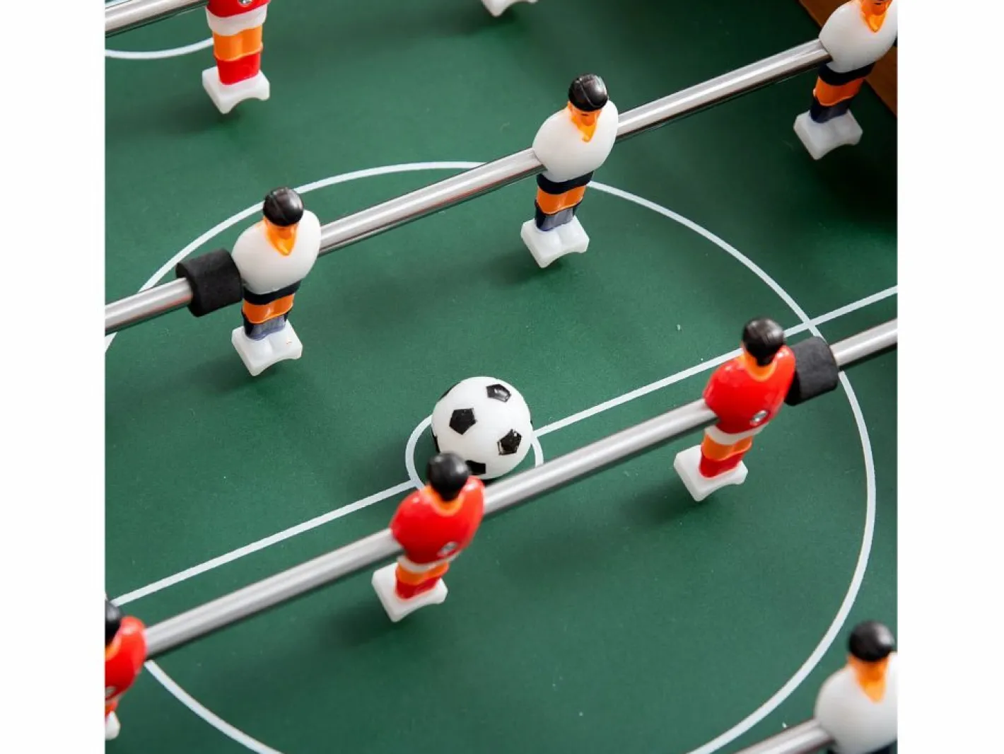 Homcom Futbolín|Futbolín de mesa madera natural 69x37x70 cm