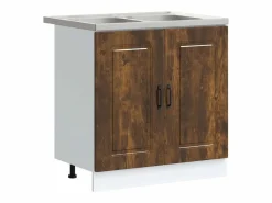 vidaxl Cocina Completa|Gabinete de cocina Kalmar 2 pcs Marrón 80 x 46 x 81.5 cm
