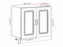 vidaxl Cocina Completa|Gabinete de cocina Kalmar 2 pcs Marrón 80 x 46 x 81.5 cm