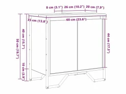 vidaxl Gabinete de Lavabo para Baño Roble 60 x 35 x 60 cm Negro Sale