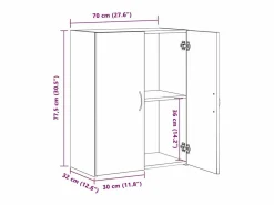 Armario Oficina|Gabinete de oficina de madera antigua 60 x 32 x 77,5 madera de ingeniería