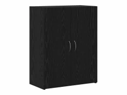Gabinete de oficina de roble 60 x 32 x 77,5 Madera de ingeniería Negro Clearance