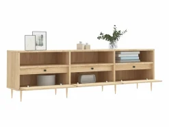 Garden Furniture Mueble Tv|Galax Mueble de TV madera contrachapada roble Sonoma 150x30x44,5 cm