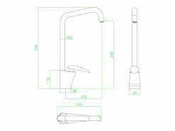 Essebagno Grifo|Galet Grifo mezclador para lavabo con caño cromado y maneta cromada