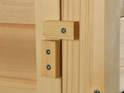 Vente-unique Gallinero, caseta con cerca de madera- 8 gallinas -Ancho 201 x Alt. 171- natural y verde - GALLUS Verde / Color natural claro Discount