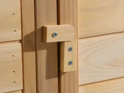 Vente-unique Cama De Animales De Compañía|Gallinero con cerca de madera - 4 gallinas - Ancho 173 x Prof. 64 x Alt. 108 - Natural - LEVAS