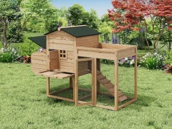 Gallinero con valla y huerto 4 gallinas - Alt. 109 cm - Natural - CAMPORA^Vente-unique New