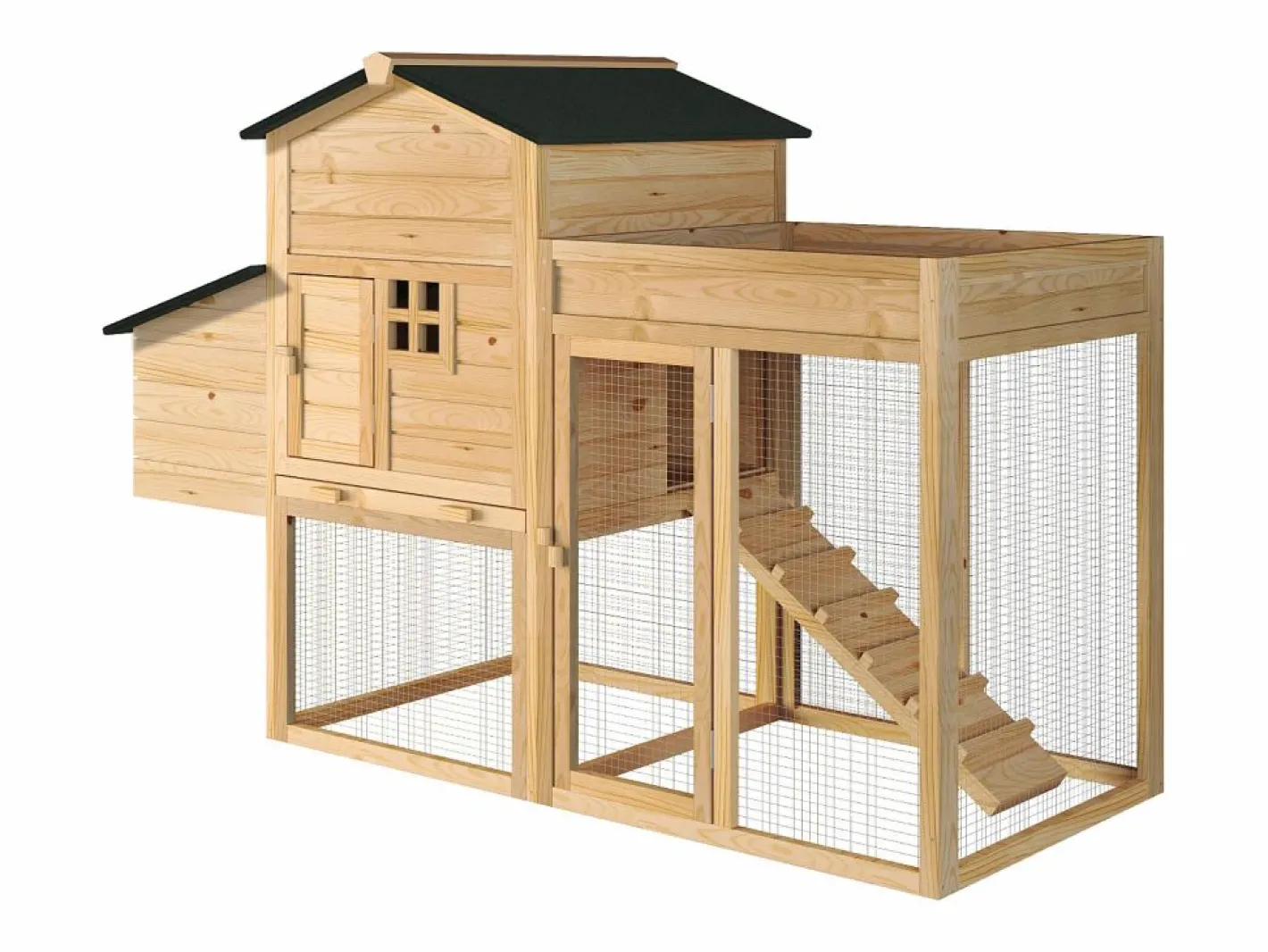 Gallinero con valla y huerto 4 gallinas - Alt. 109 cm - Natural - CAMPORA^Vente-unique New