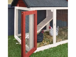 Sweeek Gallinero de madera con corral para 3 gallinas Rojo Best