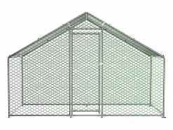 Gallinero metálico con cierre de seguridad y cubierta de PE impermeable 3,03x1,57x2m^Hauss Spole Hot