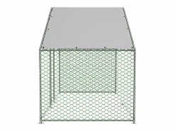 Gallinero metálico con cierre de seguridad y cubierta de PE impermeable 3,03x1,57x2m^Hauss Spole Hot