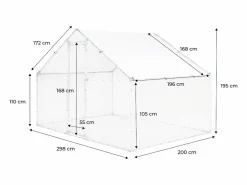 Sweeek Cama De Animales De Compañía|Gallinero y aviario de acero galvanizado gris et vert