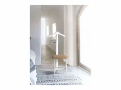 Galán 361 con asiento en herrajes cromado satinado lacado blanco, 105 cm(alto)45 cm^ Hot