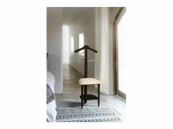 Galán 361 con asiento en herrajes cromado satinado lacado wengué, 105 cm(alto)45 c Beige Discount
