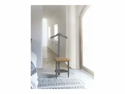 Galán 361 con asiento en herrajes cromado satinado lacado gris, 105 cm(alto)45 cm(a Beige