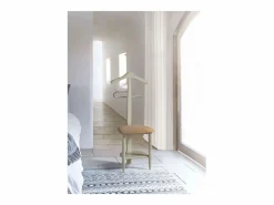Galán De Noche|Galán 361 con asiento en herrajes cromado satinado lacado visón, 105 cm(alto)45 cm