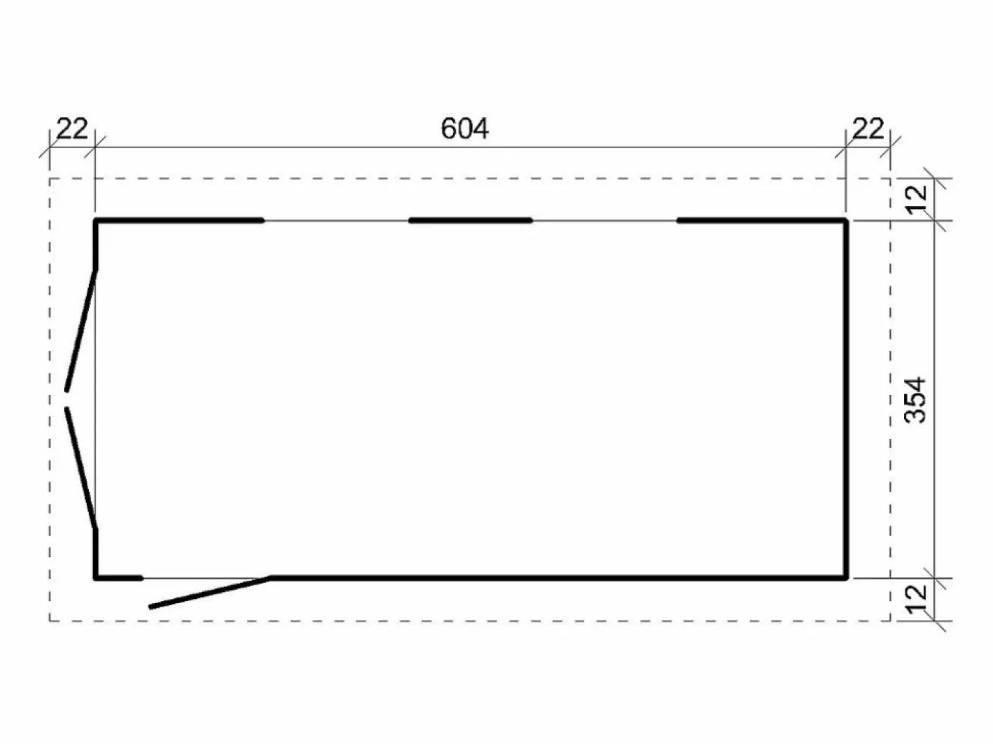 Garaje de calidad premium - 21 m² / L378 x L648 cm - M992B^Timbela Clearance