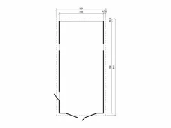 Garaje de madera natural - A222x616x324 cm / 18 m² - M102^Timbela Online
